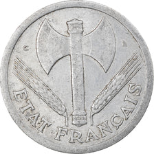 Moneta, Francja, Bazor, 2 Francs, 1944, Castelsarrasin, VF(30-35), Aluminium