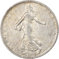 Moeda, França, Semeuse, Franc, 1913, Paris, VF(30-35), Prata, KM:844.1