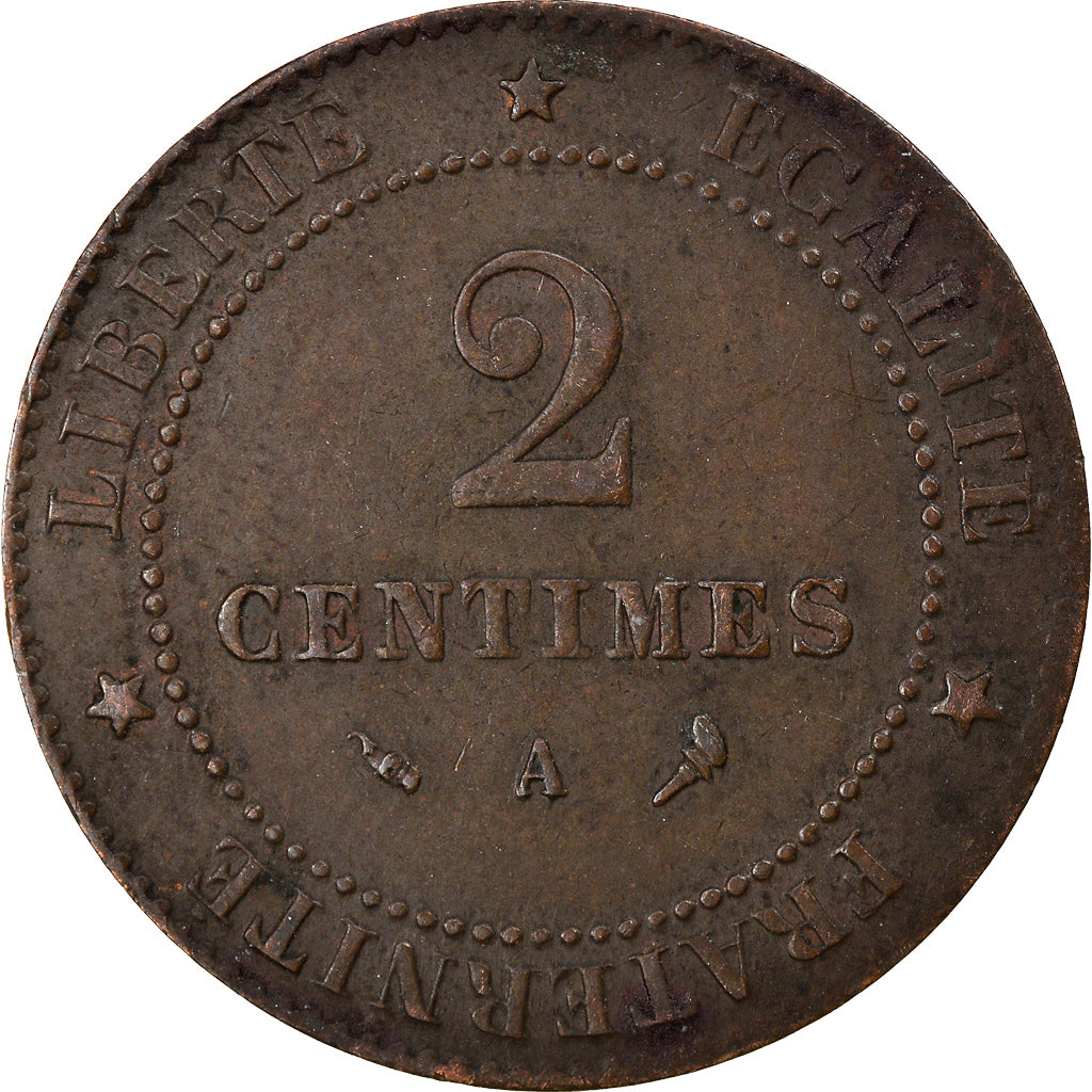 Moneta, Francia, Cérès, 2 Centimes, 1897, Paris, BB, Bronzo, KM:827.1