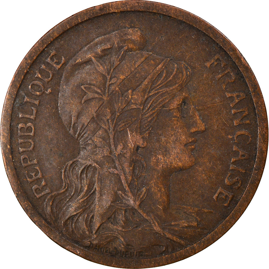 Moneta, Francia, Dupuis, 2 Centimes, 1899, Paris, MB+, Bronzo, KM:841