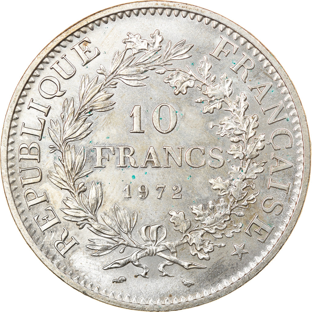 Moneta, Francja, Hercule, 10 Francs, 1972, Paris, AU(55-58), Srebro, KM:932