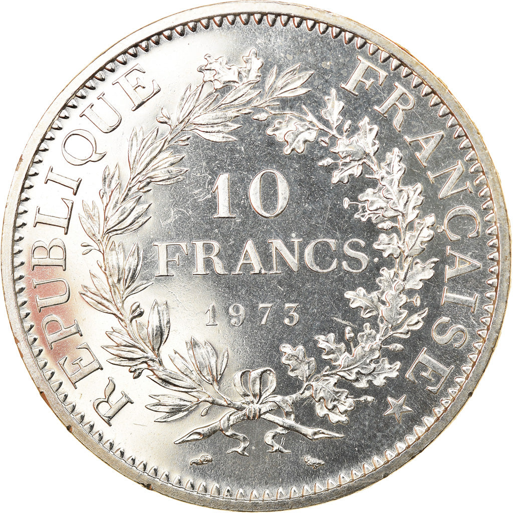 Coin, France, Hercule, 10 Francs, 1973, Paris, MS(63), Silver, KM:932