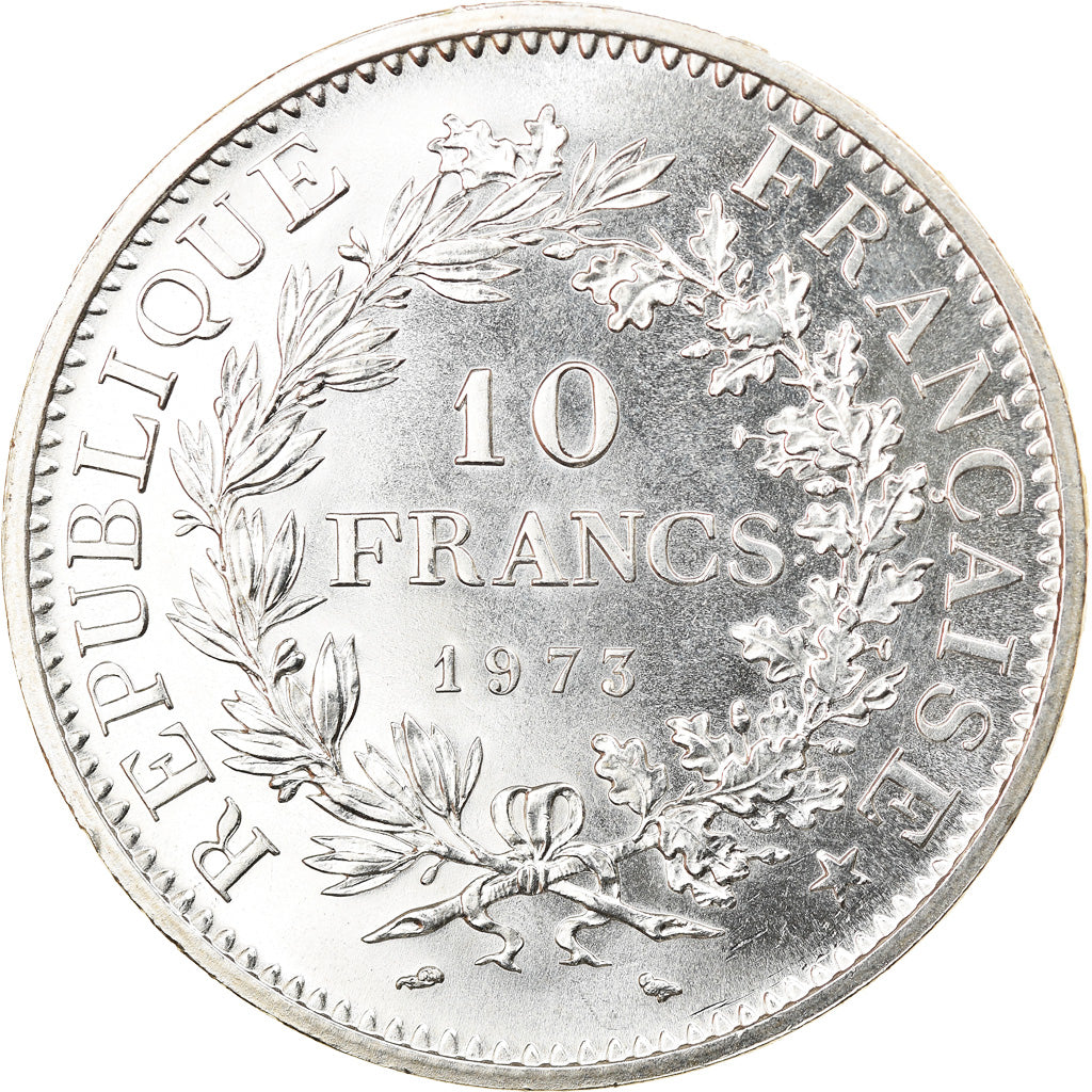 Münze, Frankreich, Hercule, 10 Francs, 1973, Paris, UNZ, Silber, KM:932