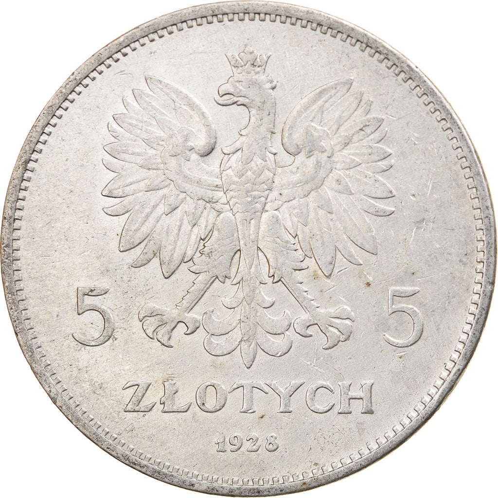 Monnaie, Pologne, 5 Zlotych, 1928, Warsaw, TTB, Argent, KM:18