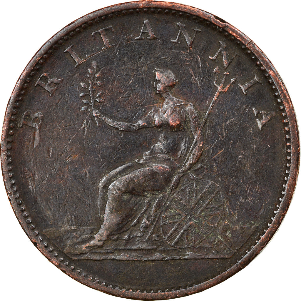 Monnaie, Grande-Bretagne, George III, 1/2 Penny, 1806, TB+, Cuivre, KM:662