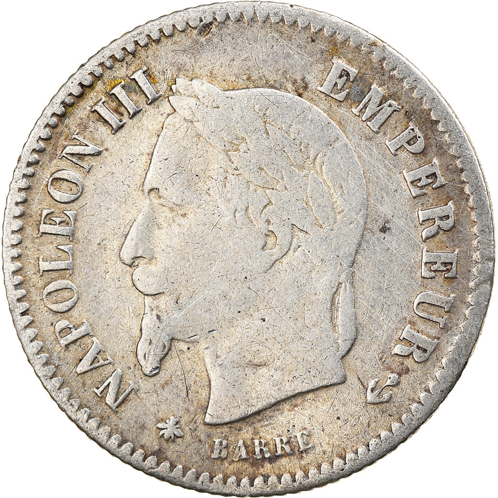 Moeda, França, Napoleon III, Napoléon III, 20 Centimes, 1867, Paris