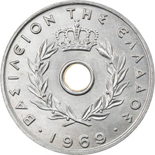 Coin, Greece, 20 Lepta, 1969, MS(63), Aluminum, KM:79
