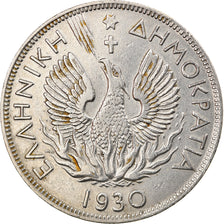 Moneta, Grecia, 5 Drachmai, 1930, BB+, Nichel, KM:71.2