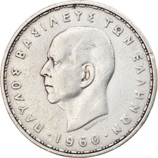 Münze, Griechenland, Paul I, 20 Drachmai, 1960, SS, Silber, KM:85