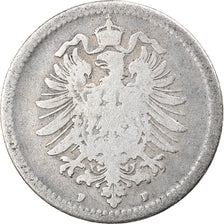 Monnaie, GERMANY - EMPIRE, Wilhelm I, 50 Pfennig, 1876, Stuttgart, TB, Argent