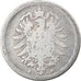 Moneta, NIEMCY - IMPERIUM, Wilhelm I, 50 Pfennig, 1876, Stuttgart, VF(20-25)