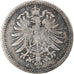 Monnaie, GERMANY - EMPIRE, Wilhelm I, 20 Pfennig, 1876, Frankfurt am Main, TB