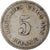 Moneda, ALEMANIA - IMPERIO, Wilhelm I, 5 Pfennig, 1888, Berlin, BC+, Cobre -