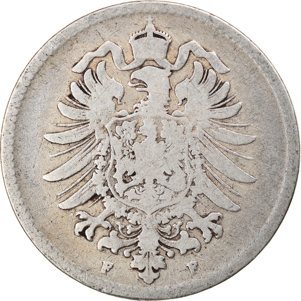 Moneta, GERMANIA - IMPERO, Wilhelm I, Mark, 1874, Stuttgart, MB+, Argento, KM:7