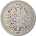 Moneta, GERMANIA - IMPERO, Wilhelm I, Mark, 1874, Stuttgart, MB+, Argento, KM:7