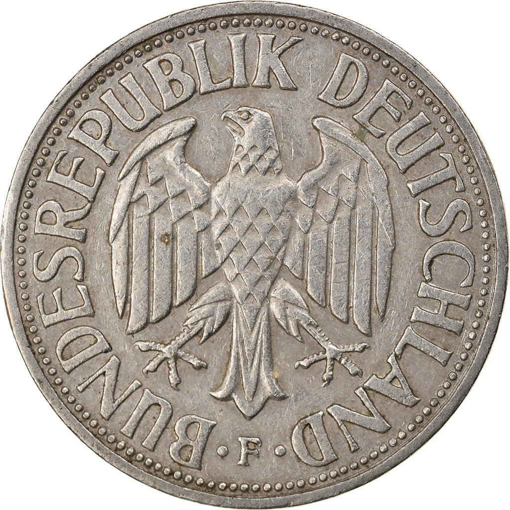 Moneda, ALEMANIA - REPÚBLICA FEDERAL, Mark, 1956, Stuttgart, MBC, Cobre -