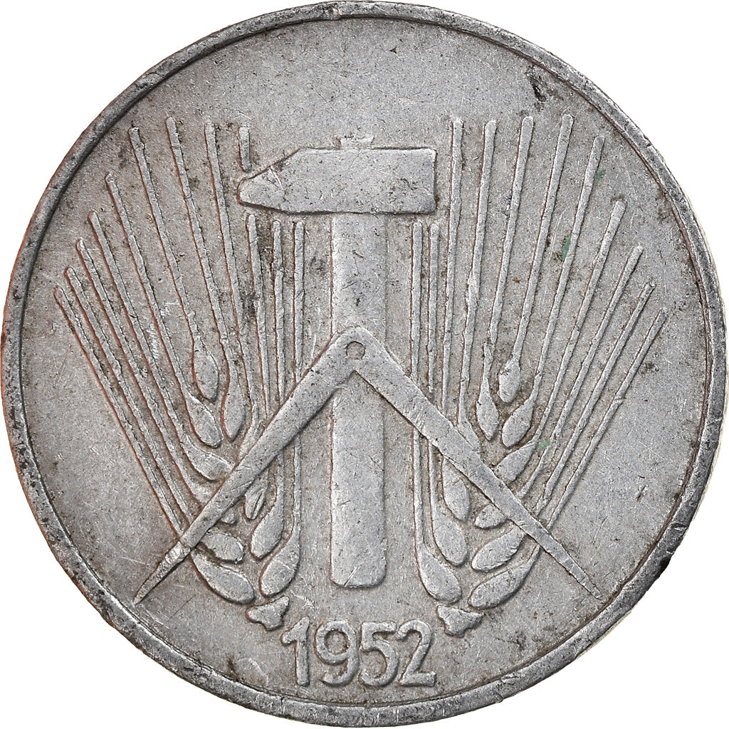 Moneta, REPUBBLICA DEMOCRATICA TEDESCA, Pfennig, 1952, Muldenhütten, BB