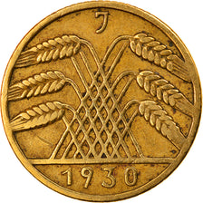 Monnaie, Allemagne, République de Weimar, 10 Reichspfennig, 1930, Hambourg
