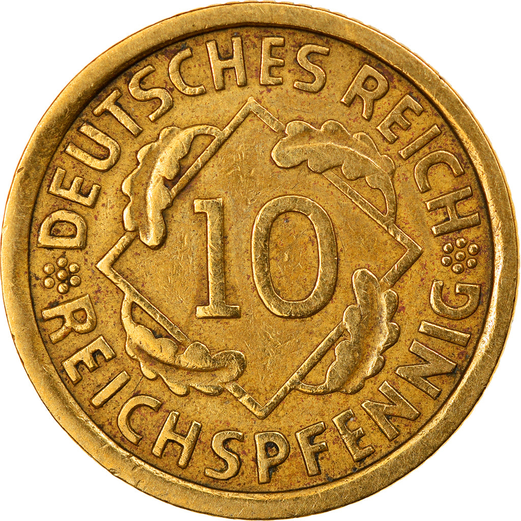 Münze, Deutschland, Weimarer Republik, 10 Reichspfennig, 1930, Hambourg, SS