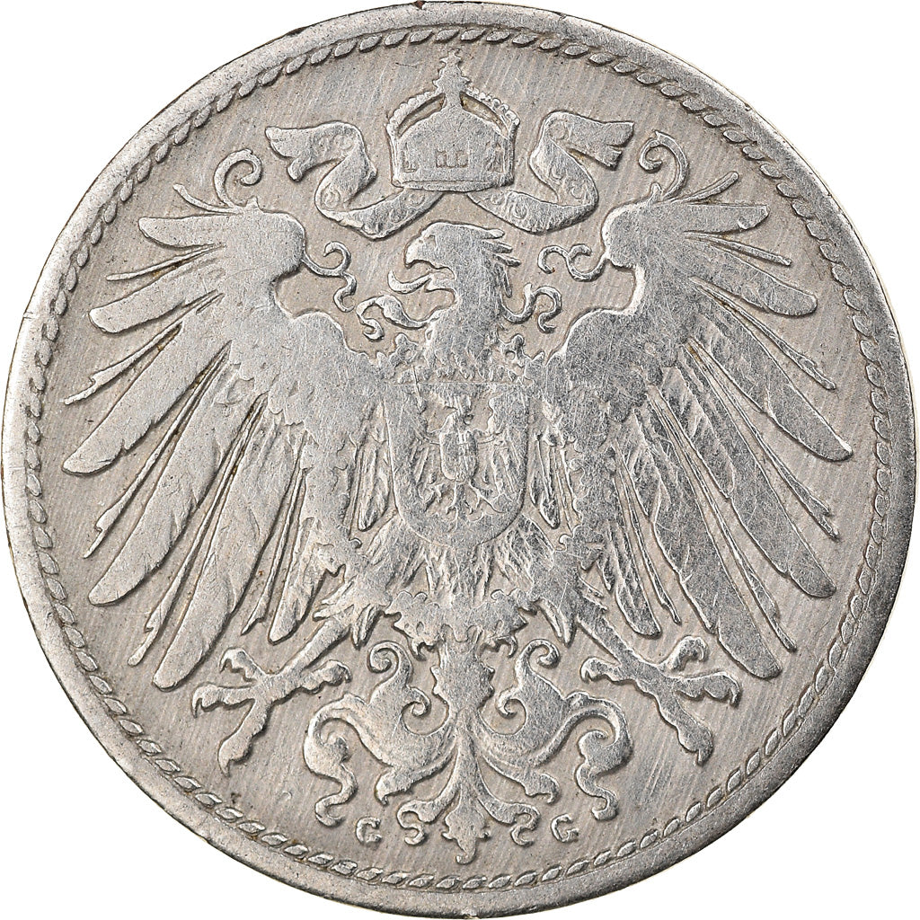 Moneta, NIEMCY - IMPERIUM, Wilhelm II, 10 Pfennig, 1893, Karlsruhe, VF(30-35)