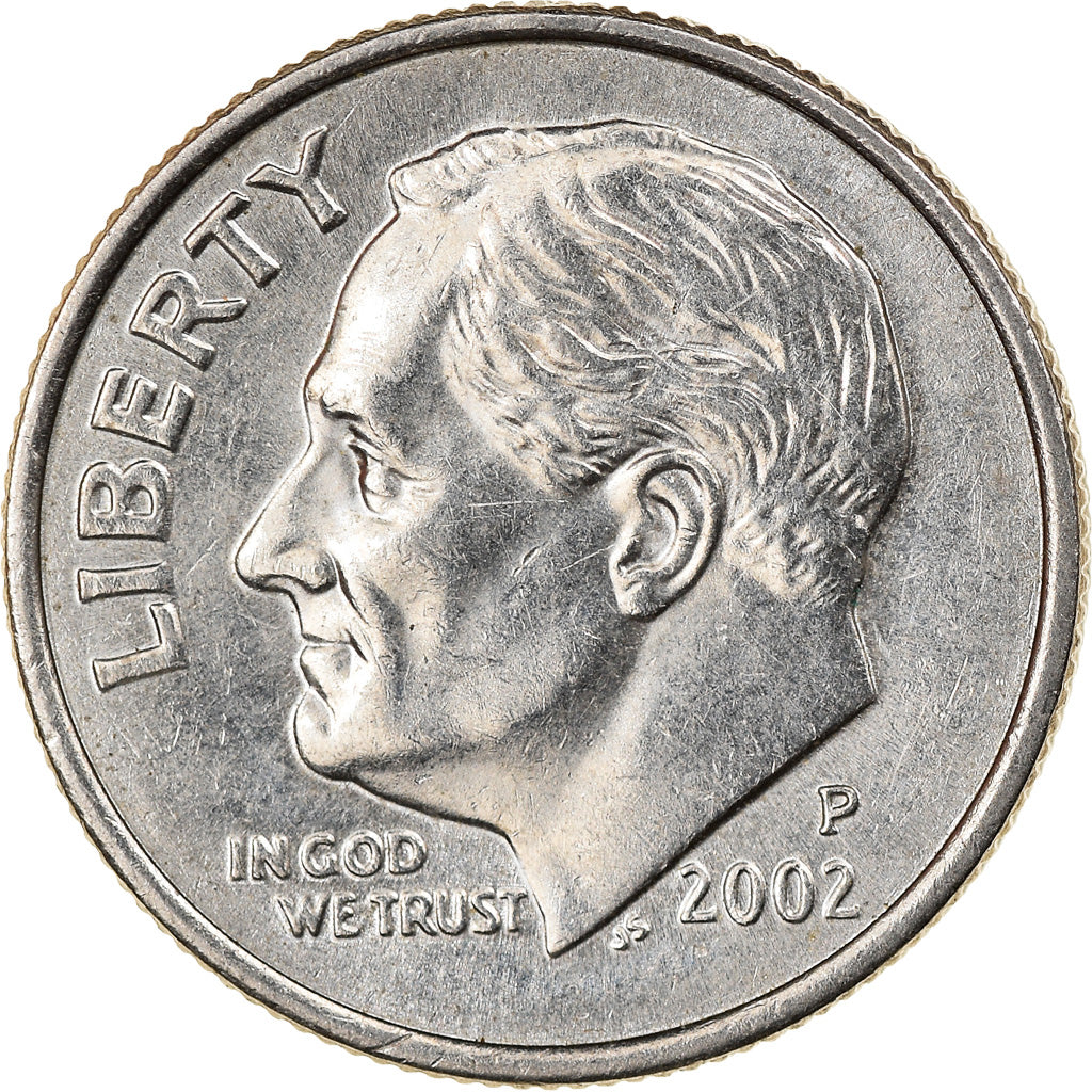 Moeda, Estados Unidos da América, Roosevelt Dime, Dime, 2002, U.S. Mint