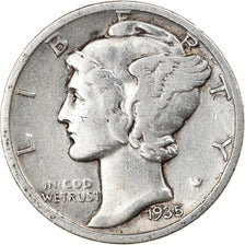 Moneta, Stati Uniti, Mercury Dime, Dime, 1935, U.S. Mint, Philadelphia, MB+