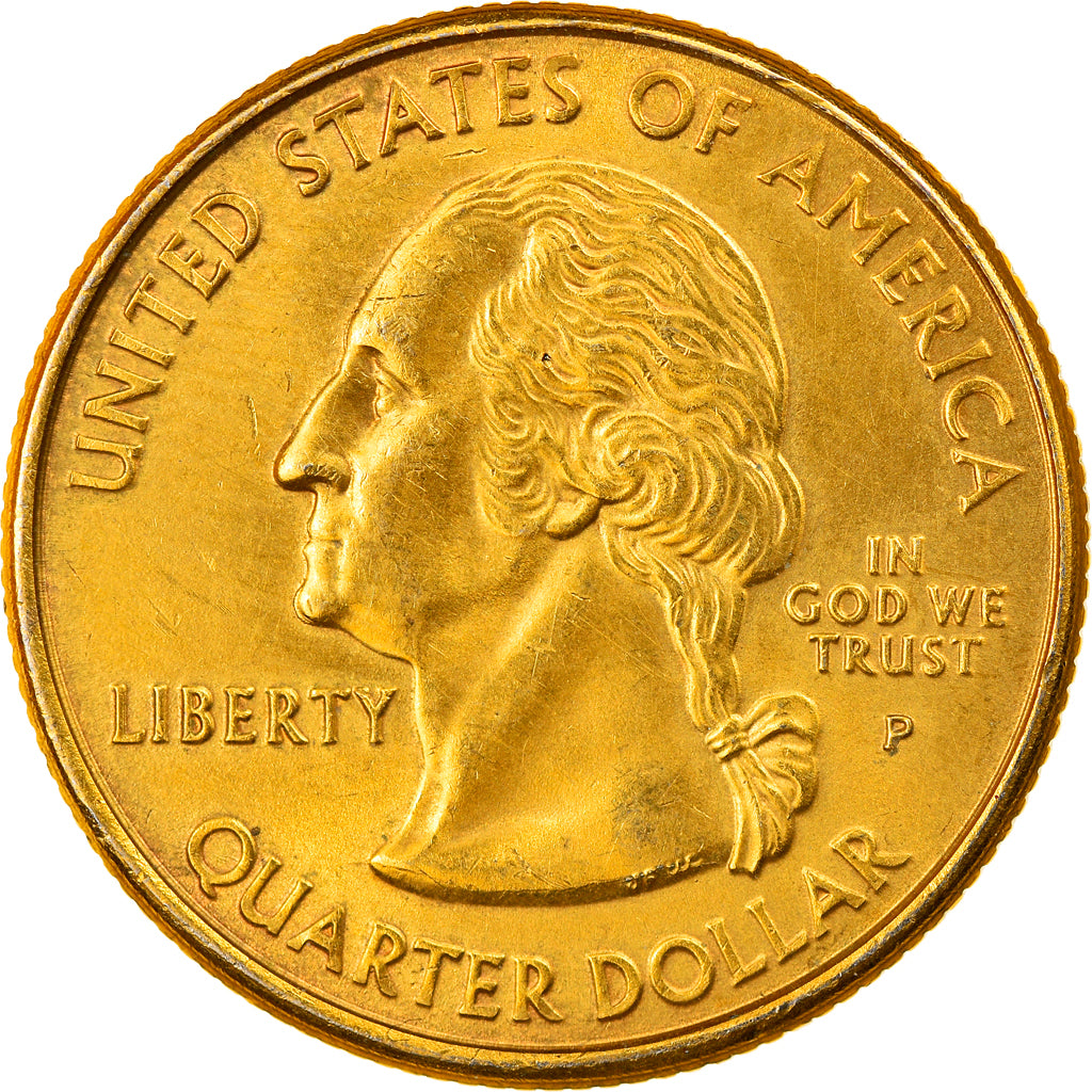 Moneda, Estados Unidos, Quarter, 2001, U.S. Mint, Philadelphia, golden, EBC