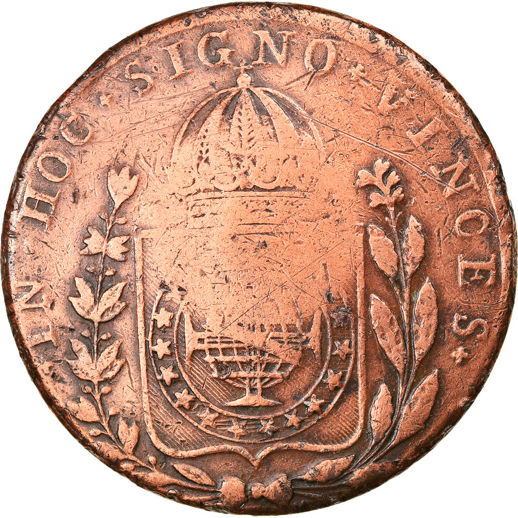 Moneda, Brasil, 40 Reis, 1828, Bahia, BC+, Cobre, KM:444.1
