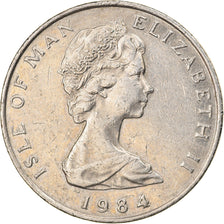 Moeda, Ilha de Man, Elizabeth II, 10 Pence, 1984, Pobjoy Mint, EF(40-45)