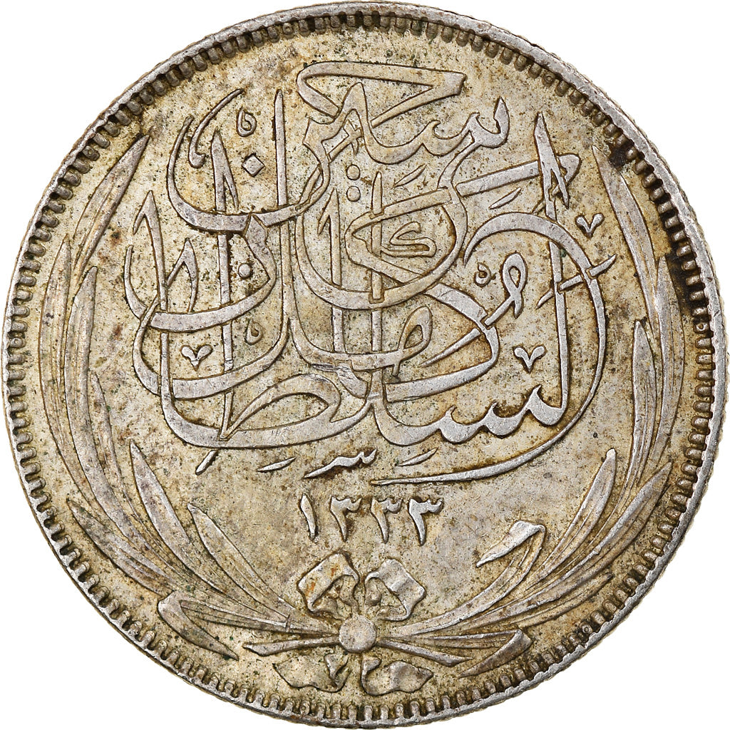 Moneta, Egitto, Hussein Kamil, 2 Piastres, 1917/AH1335, BB, Argento, KM:317.1