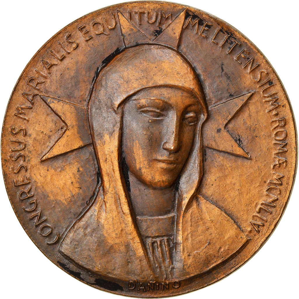 Vatican, Médaille, Congresso Mariano, Religions & beliefs, 1954, TTB+, Bronze