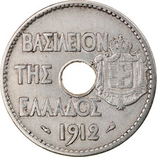 Monnaie, Grèce, George I, 20 Lepta, 1912, SUP, Nickel, KM:64