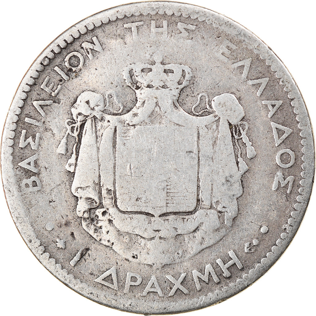 Monnaie, Grèce, George I, Drachma, 1874, Paris, TB, Argent, KM:38