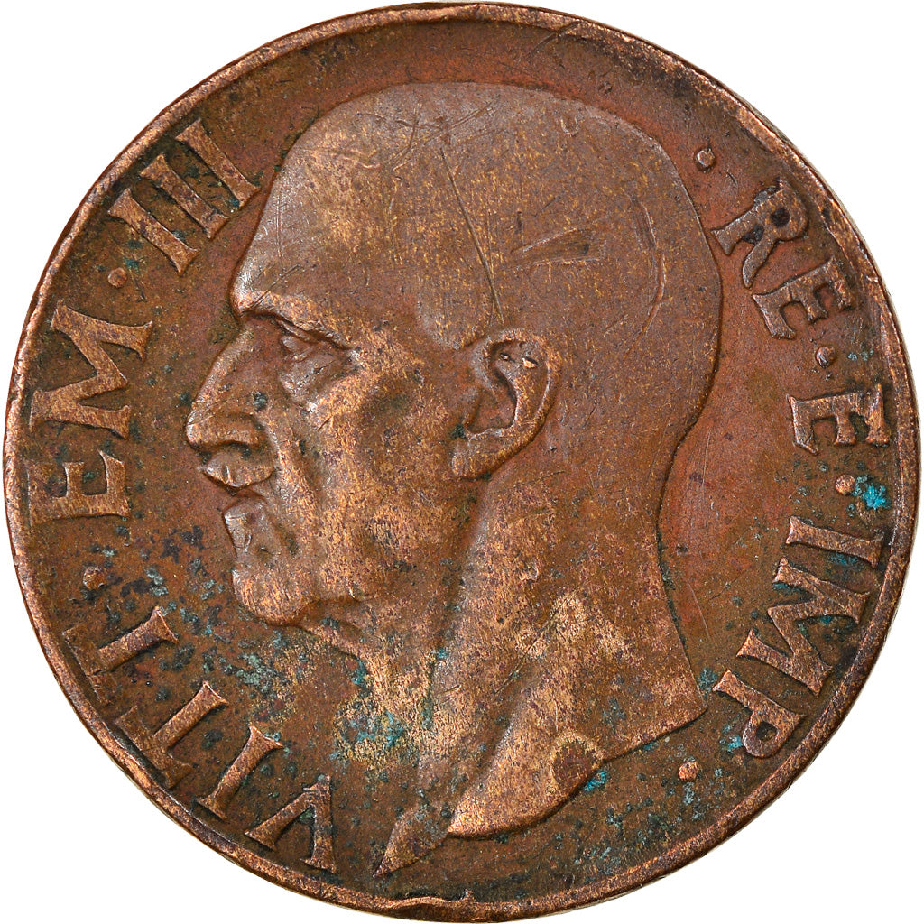Coin, Italy, Vittorio Emanuele III, 10 Centesimi, 1938, Rome, VF(30-35), Copper