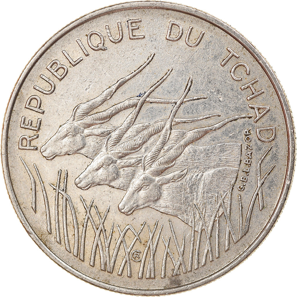 Moneta, Ciad, 100 Francs, 1972, Paris, FDC, Nichel, KM:2