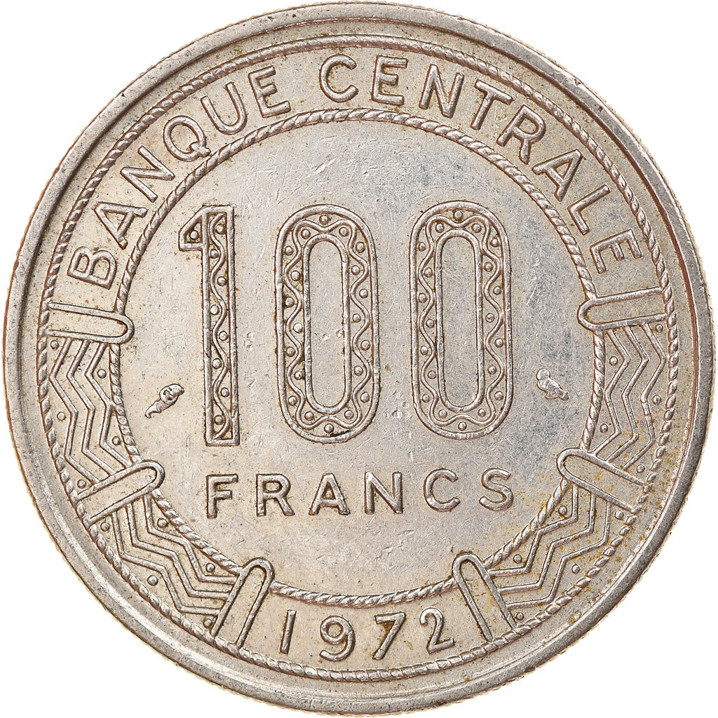 Moneta, Ciad, 100 Francs, 1972, Paris, FDC, Nichel, KM:2