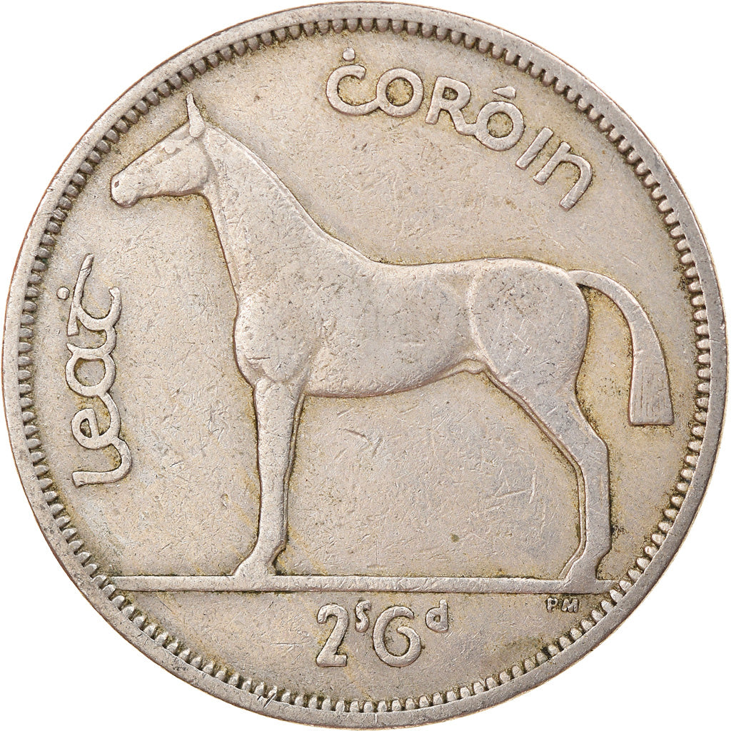 Moeda, REPÚBLICA DA IRLANDA, 1/2 Crown, 1951, VF(30-35), Cobre-níquel, KM:16a
