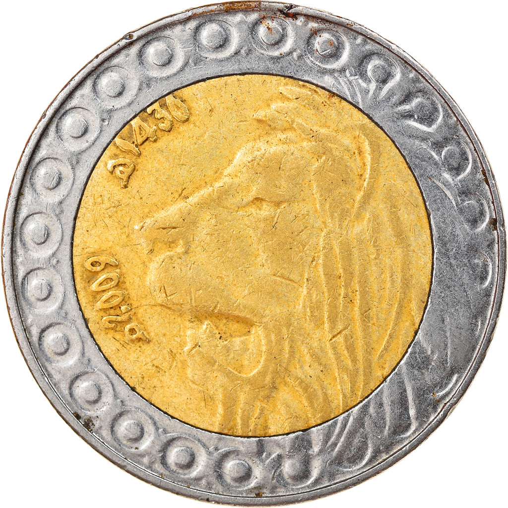 Moneta, Algeria, 20 Dinars, 2009/AH1430, Algiers, BB, Bi-metallico, KM:125