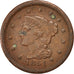 Stati Uniti, Braided Hair Cent, Cent, 1851, Philadelphia, BB, Rame, KM:67