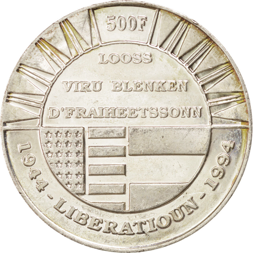 LUXEMBOURG, 500 Francs, 1994, KM #69, AU(55-58), Silver, 22.91