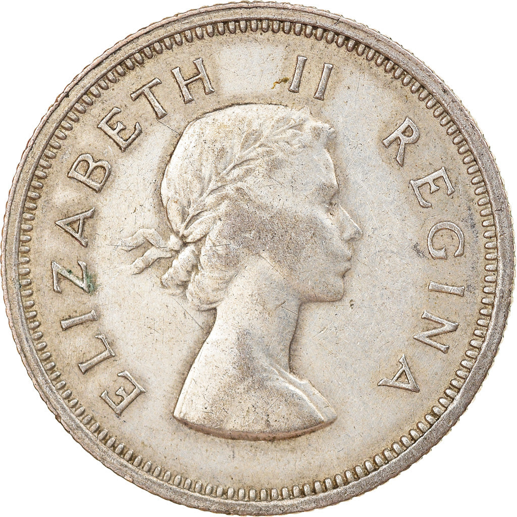 Moeda, África do Sul, Elizabeth II, Shilling, 1954, EF(40-45), Prata, KM:49