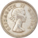 Moeda, África do Sul, Elizabeth II, Shilling, 1954, EF(40-45), Prata, KM:49