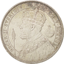 SWEDEN, 2 Kronor, 1897, KM #762, AU(50-53), Silver, 31, 14.98