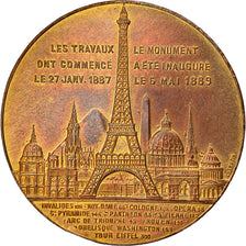 Frankreich, Medaille, Souvenir de mon Ascension à la Tour Eiffel, Society