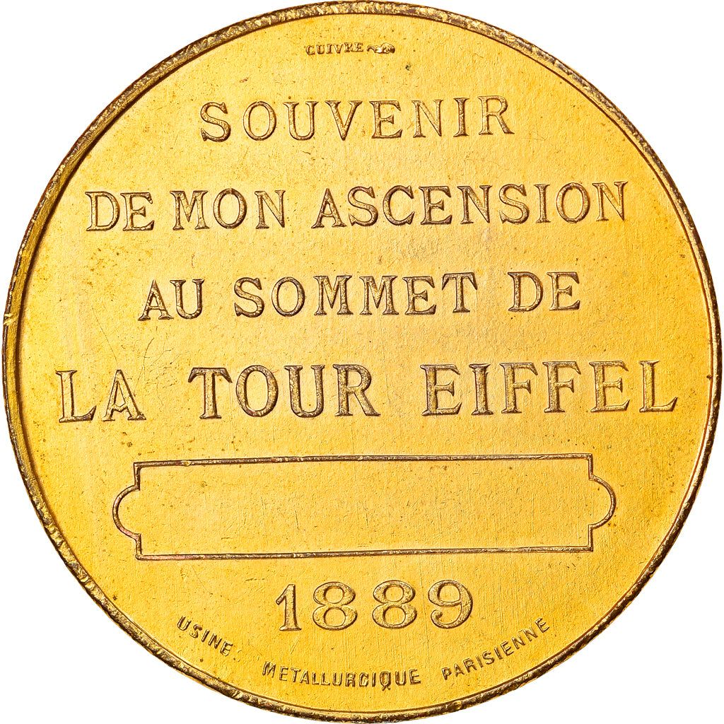 Frankreich, Medaille, Souvenir de mon Ascension à la Tour Eiffel, Society