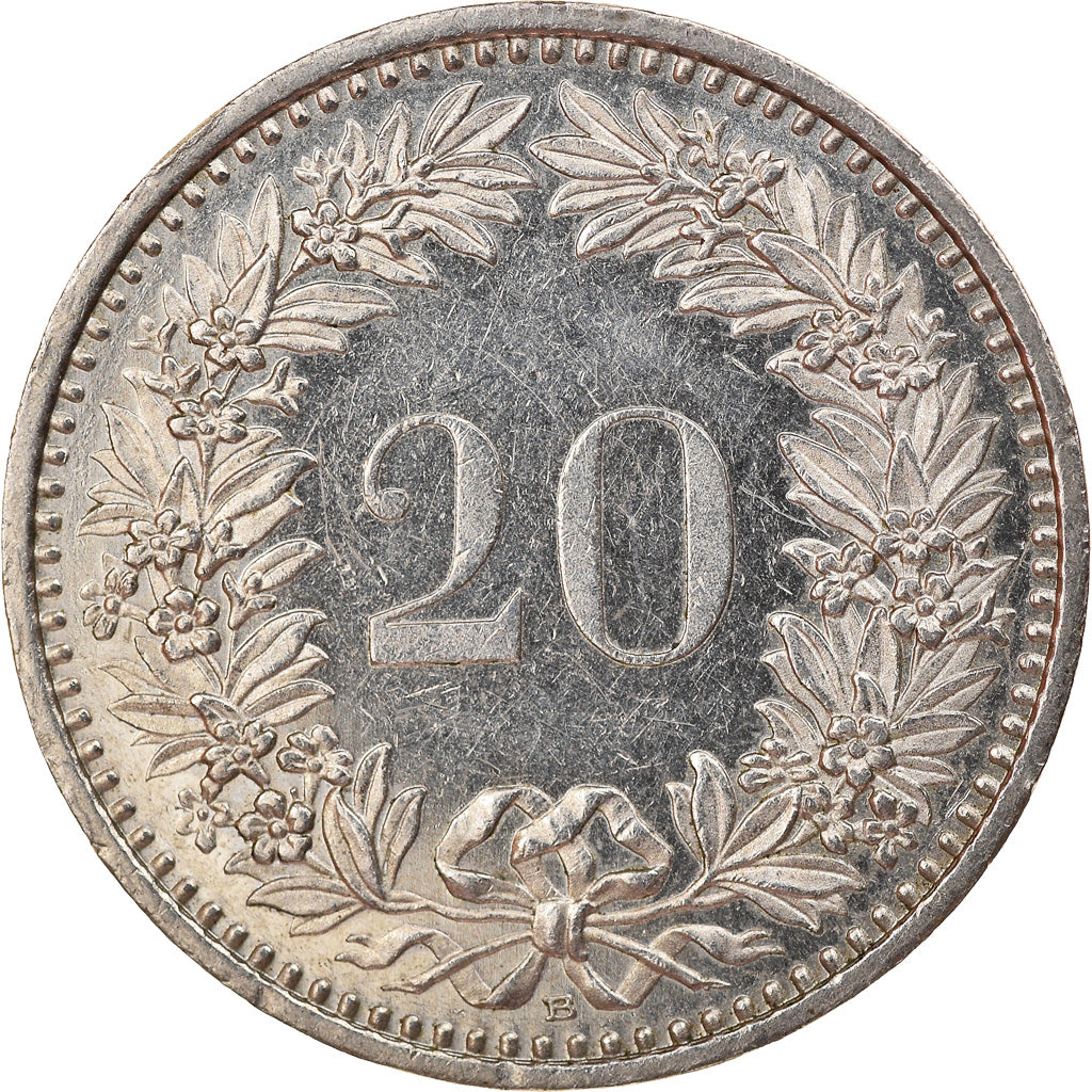 Moneda, Suiza, 20 Rappen, 1988, Bern, Proof, EBC, Cobre - níquel, KM:29a