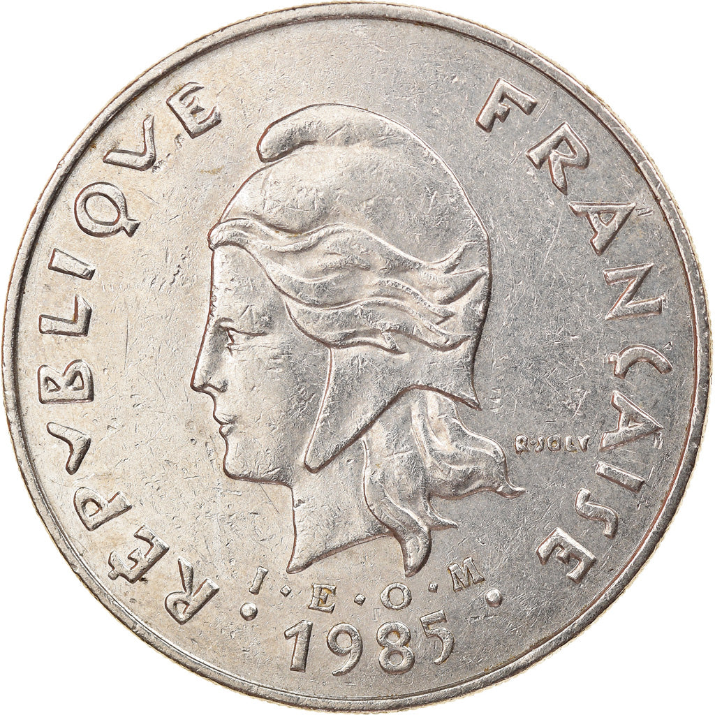 Moeda, Polinésia Francesa, 50 Francs, 1985, Paris, AU(55-58), Níquel, KM:13