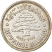Moneta, Liban, 50 Piastres, 1952, Utrecht, EF(40-45), Srebro, KM:17