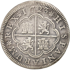 SPAIN, 2 Reales, 1723, Segovia, KM #297, VF(30-35), Silver, 5.33