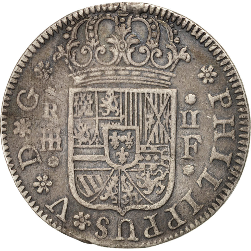 SPAIN, 2 Reales, 1723, Segovia, KM #297, VF(30-35), Silver, 5.33